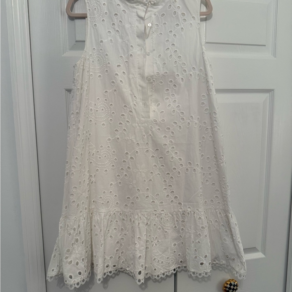 Eliza J White Tiered Sundress Casual Resort Wear